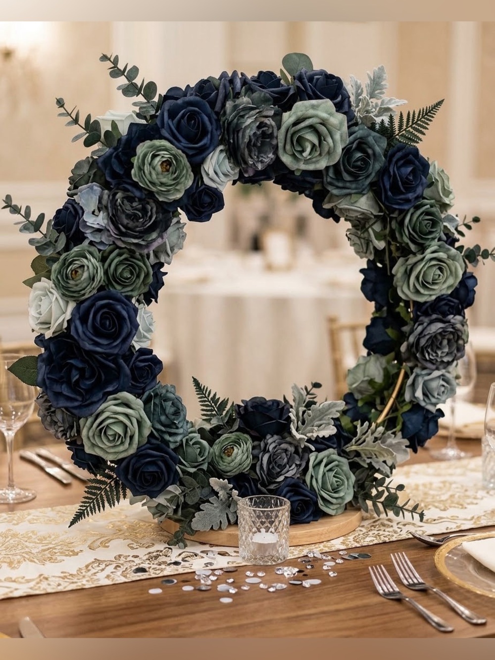 Amazon Set of 6 Gold & Wood 2-pc Tabletop Arch Decor